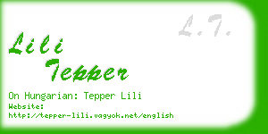 lili tepper business card